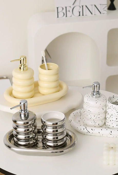 LENYVASEN Esme Elegant Bathroom Wash Cup Set from LENYVASEN