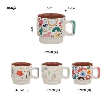 Abstract Colourful Painting Mug from Kumagaigumi