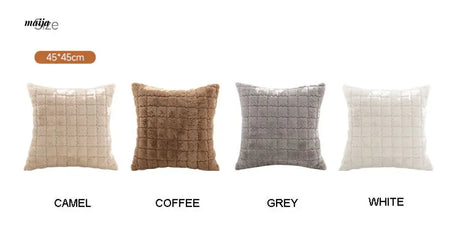Chessboard Fluffy Square Cushions from Manxiaomian