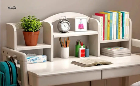 Luna Nordic Solid Wood Desk with Bookshelf from maija