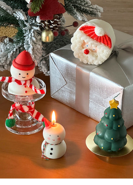 MELONGIRL Christmas Tree Snowman Candle from MELONGIRL