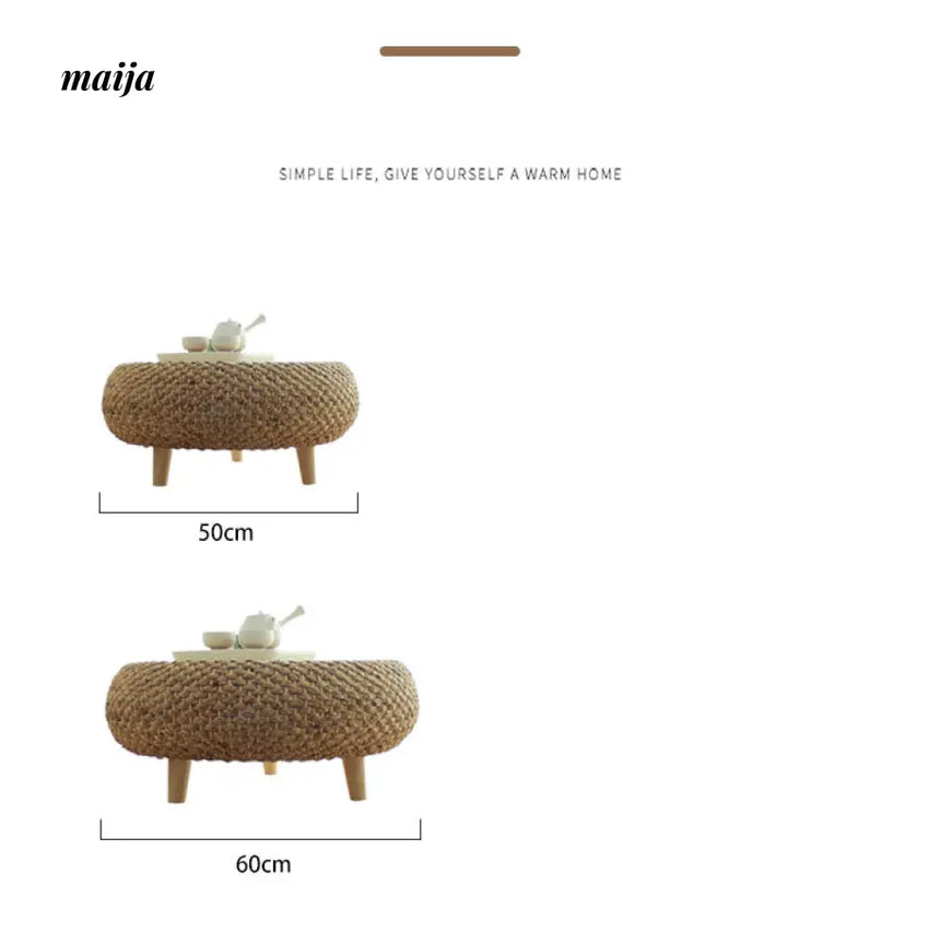 Woven Rattan Round Tea Table from maija
