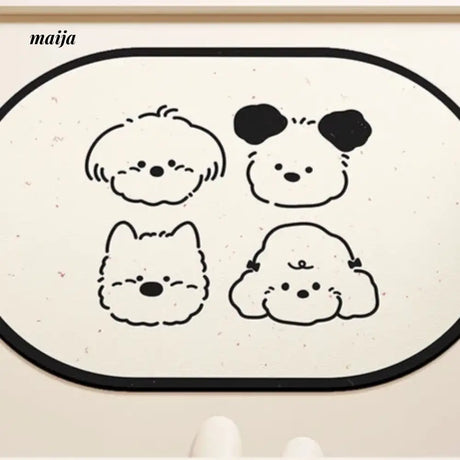 Oval Puppy Bath Mat from maija