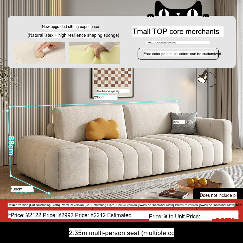 DIPU Landry Scandinavian Cream Modern Sofa from DIPU