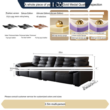 FASATI Leonardo Elegant Minimalist Leather Sofa from FASATI