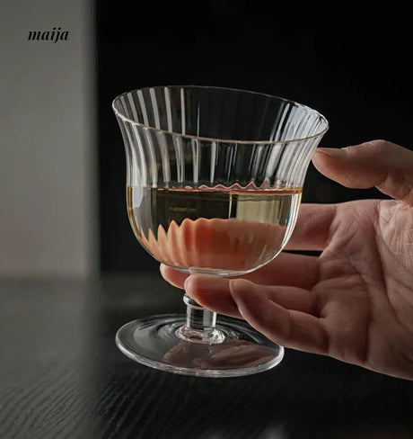 Estelle Moscato Corrugated Wine Glass from RAZEND