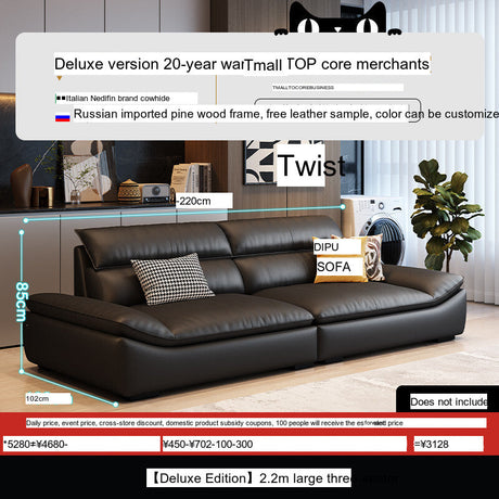 DIPU Roman Modern Leather Sofa from DIPU