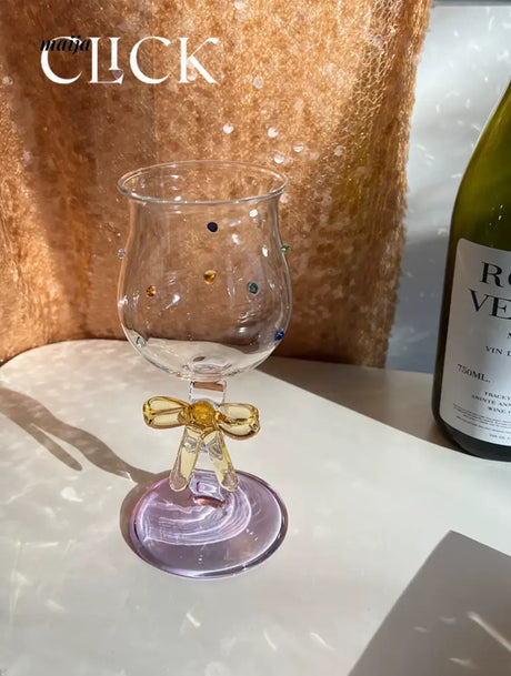 CLICK Handmade Glass Bow Champagne Goblet from CLICK