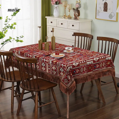 Geometric Vintage Tablecloth from maija