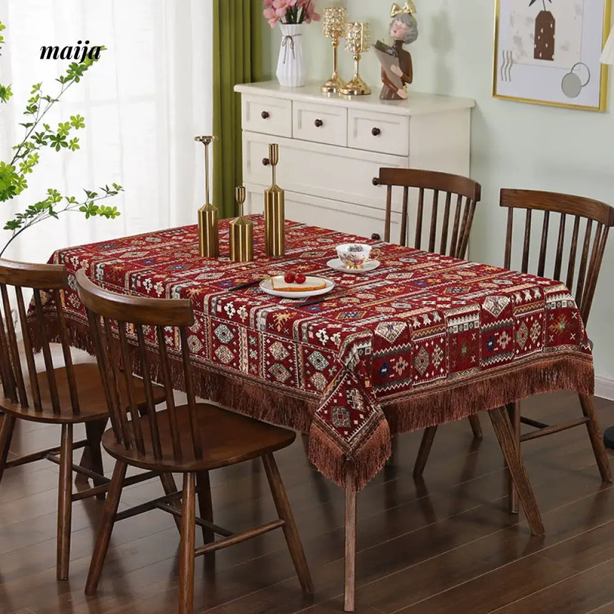 Geometric Vintage Tablecloth from maija