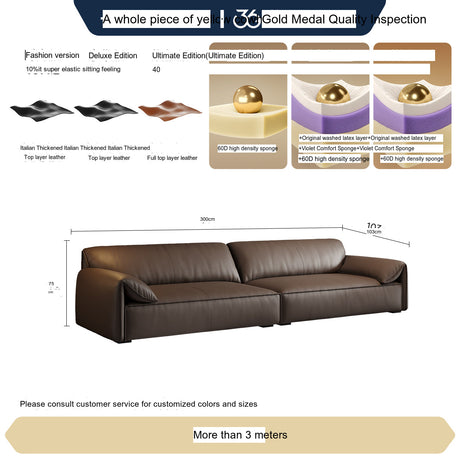 FASATI Eloise Vibrant Soft Cowhide Sofa from FASATI