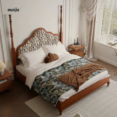 DOSMARS Evelyn Allory Wood Solid Bed from DOSMARS