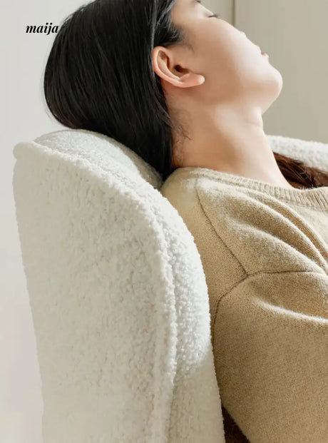 Eggshell Teddy Velvet Chair from maija