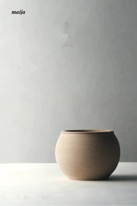 JOTO Handmade Rough Pottery Tea Washing Bowl Set from JOTO