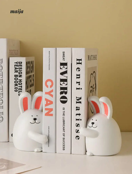Hugging Rabbits Bookends from maija