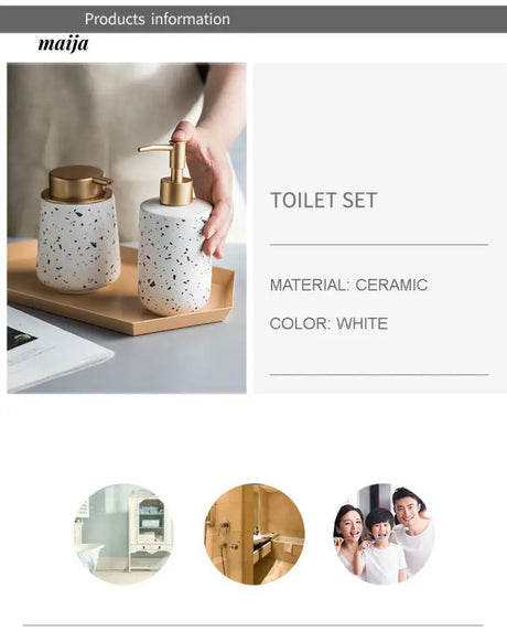 Terrazzo Ceramic Soap Dispenser from maija