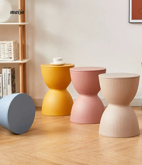Pastel Hourglass Plastic Stool from maija