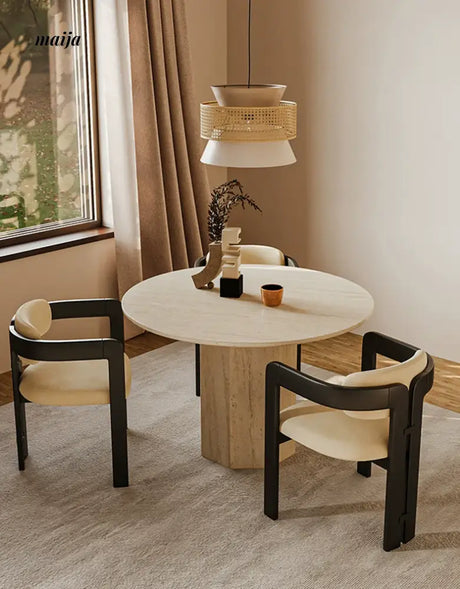 Keelan Travertine Dining Table from maija