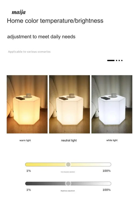 YUNLU Hexagonal Side Table Lamp from MODENG