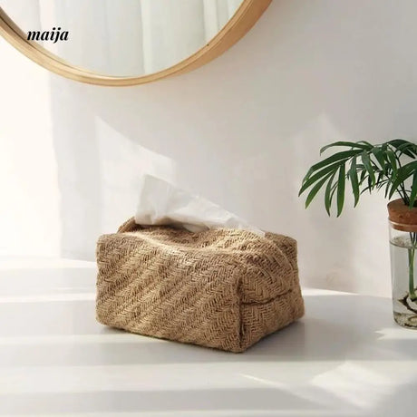 MUYE Woven Fiber Tissue Box from MUYE