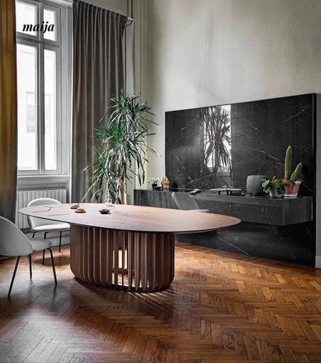 Bird Cage Solid Wood Dining Table from maija
