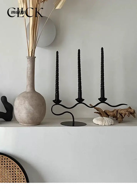 CLICK Retro Candlestick Iron Decor for Homestays from CLICK