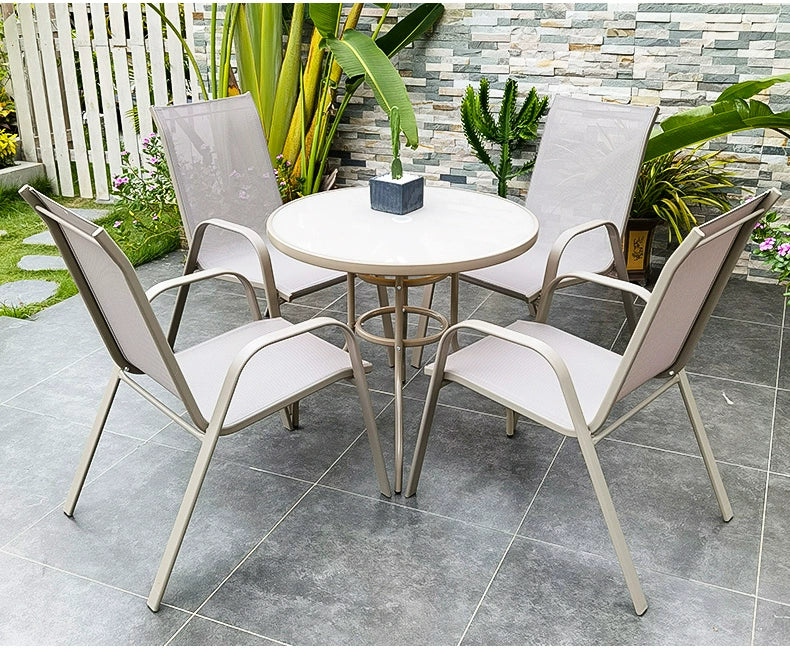 MOJIA Florian Porcelain Pillar Garden Umbrella for Outdoor Lounging from MOJIA