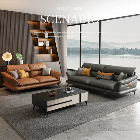 DIPU Karla Modern Cowhide Sofa from DIPU