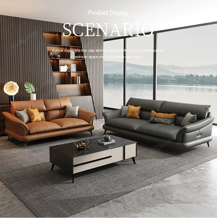 DIPU Karla Modern Cowhide Sofa from DIPU
