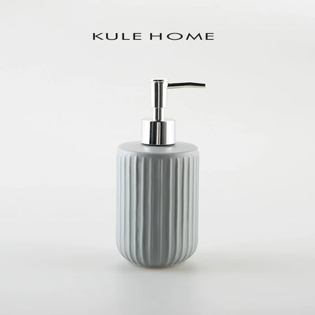 KULE HOME Stripe Ceramic Lotion and Hand Soap Bottle from KULE HOME