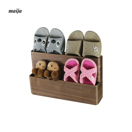 MUSN Two-Layer Wooden Slippers Cabinet from MUSN