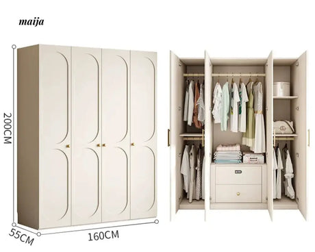 MEIHOUSE French Pine Board Wardrobe Bedroom Finished Large Cabinet from MEIHOUSE