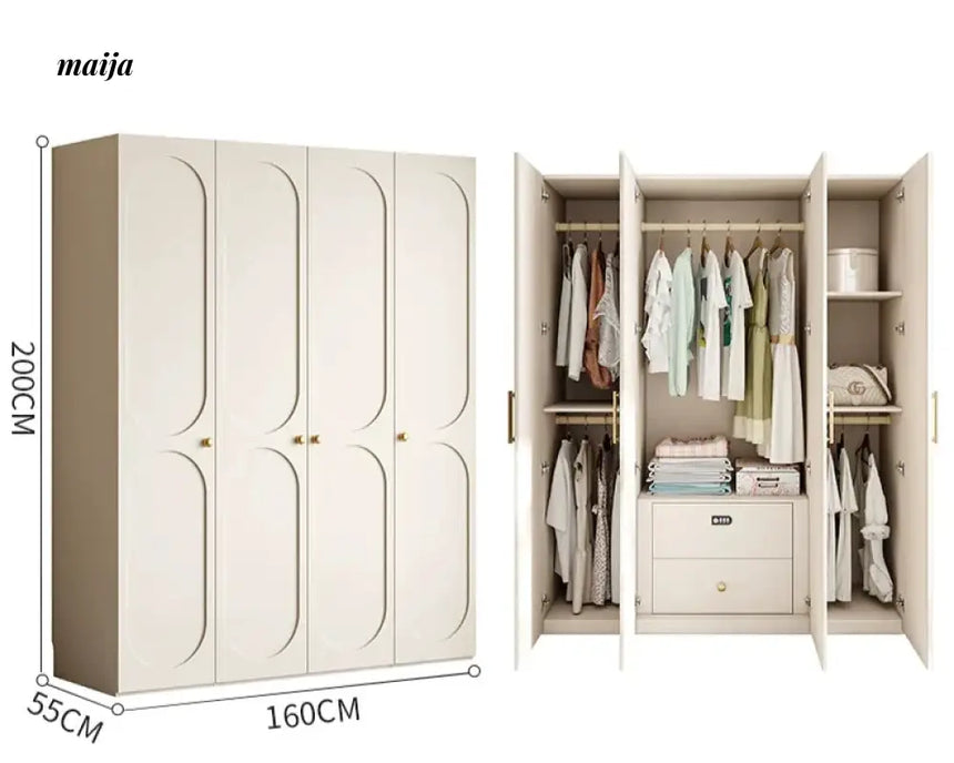 MEIHOUSE French Pine Board Wardrobe Bedroom Finished Large Cabinet from MEIHOUSE