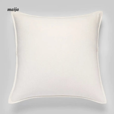 MISTYWOOD White Cotton Pillowcase with Green Accents from MISTYWOOD