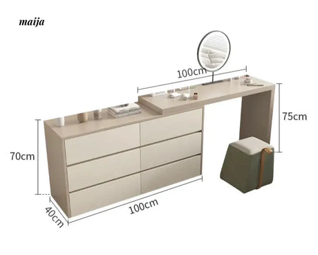 MEIHOUSE Modern Minimalist Dressing Table Bedroom Storage System from MEIHOUSE