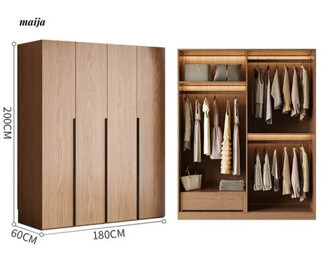 MEIHOUSE Medieval Rattan Glass Door Bedroom Wardrobe Modern Storage from MEIHOUSE