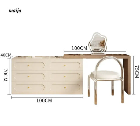 MEIHOUSE French Cream Dressing Table Modern Desk Chest Bedroom from MEIHOUSE