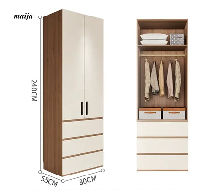 MEIHOUSE Cream Bedroom Modern One Door Large Storage Wardrobe from MEIHOUSE