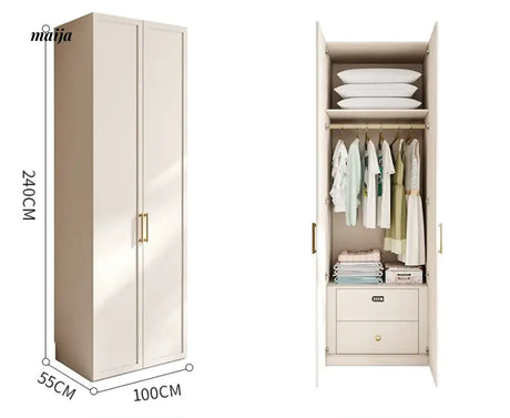 MEIHOUSE French Cream Bedroom Wardrobe Easy Assembly Storage Cabinet from MEIHOUSE