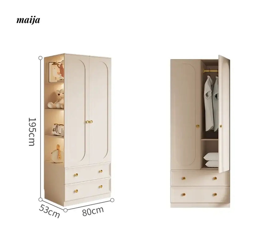 MEIHOUSE French Light Luxury Glass Door Bedroom Wardrobe Locker from MEIHOUSE