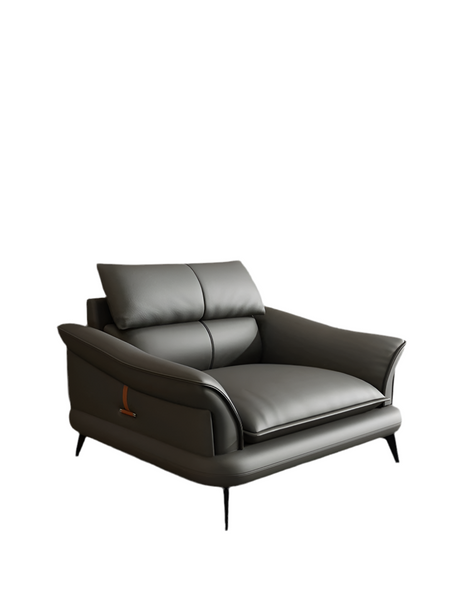 DIPU Ember Italian Lazy Leather Sofa Chair from DIPU