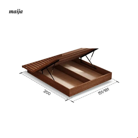 Platform Solid Wood Bed with Storage System from AI