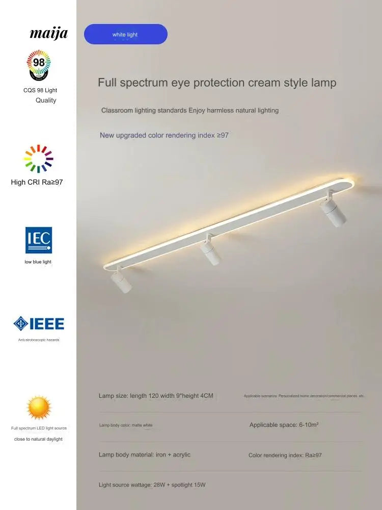 Toulon Long Bar LED Ceiling Light from maija