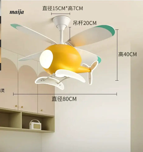 GVG Helicopter Cartoon Air Fan Ceiling Lamp from GVG