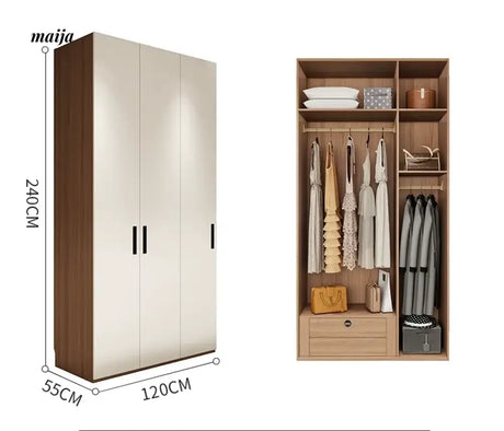 MEIHOUSE Cream Bedroom Modern One Door Large Storage Wardrobe from MEIHOUSE