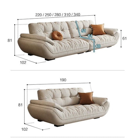 DIPU Celeste Cream Modern Cloud Sofa from DIPU