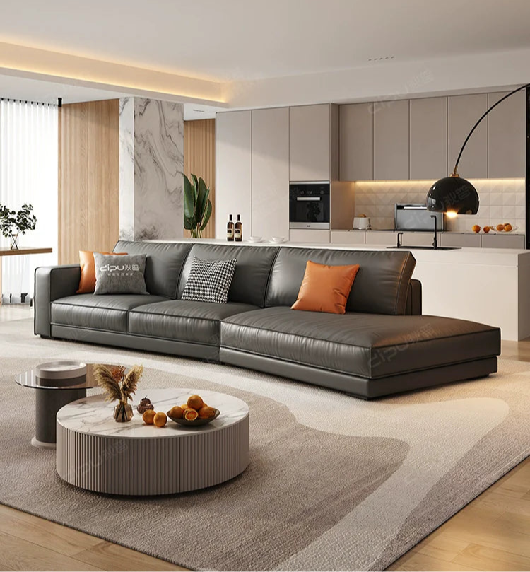 DIPU Sloane Modern Leather Sofa from DIPU