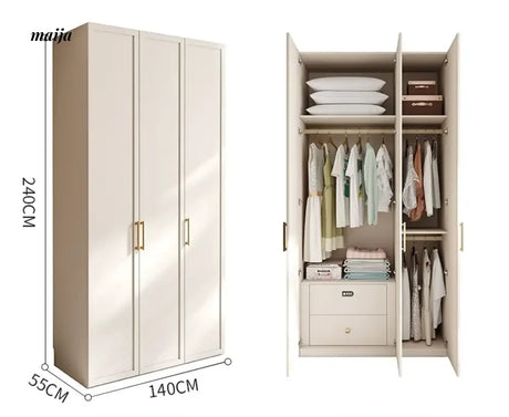 MEIHOUSE French Cream Bedroom Wardrobe Easy Assembly Storage Cabinet from MEIHOUSE