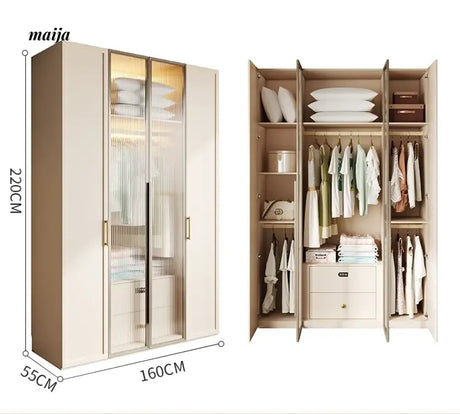 MEIHOUSE French Cream Bedroom Large Top Storage Wardrobe from MEIHOUSE