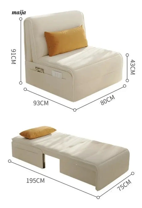 Aurora Cream Electric Telescopic Sofa from maija